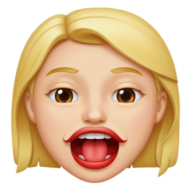 Biting lip and wincing sticker