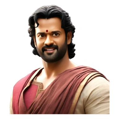 Prabhas in KALKI 2898 AD look and saying hi sticker