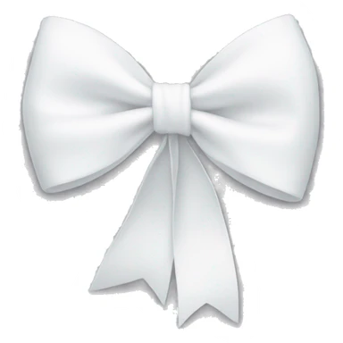 White bow on white bow sticker