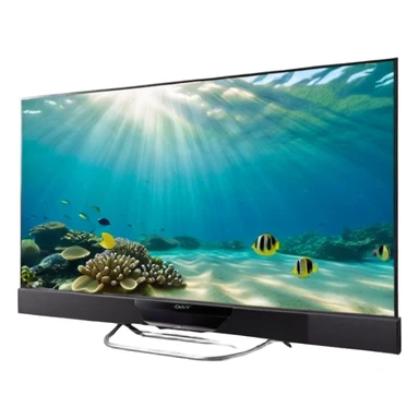 старый черный телевизор Sony с ярко зеленым пиксельным экраном  sticker