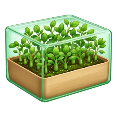 aromatic sprouts in a flat transparent box sticker