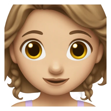 Little girl with brown hair ballerina  sticker