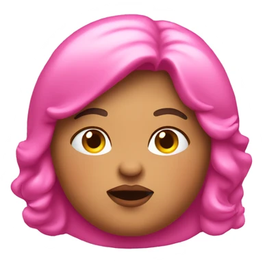 fat girl on pink phone sticker