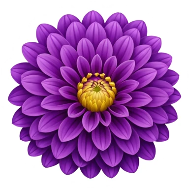 dahlia flower, purple petals, no text sticker