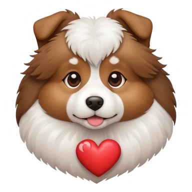 Dog with heart sticker
