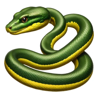 A photo-realistic digital illustration of a Green Anaconda, chest upward, with a broad, flat head, muscular body, and high-set eyes. Its olive-green body is covered with symmetrical, bold black oval spots, and its smooth, glossy scales highlight its large, powerful build. sticker