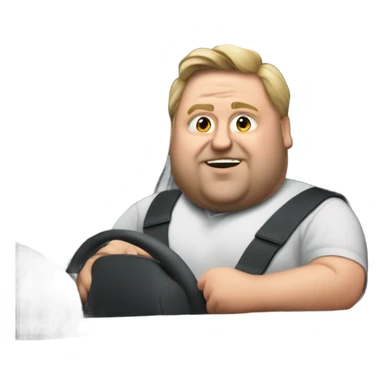 Fat guy driving a seat leon sticker