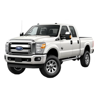 White Ford F250 Crew Cab sticker