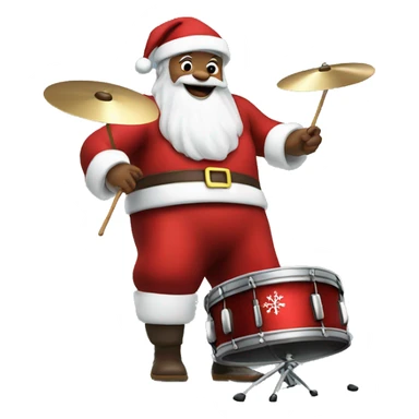 Santa playing the drums sticker