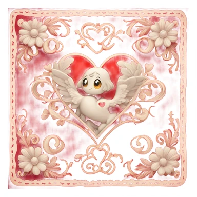 vintage valentine’s day card red sticker