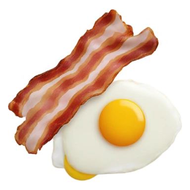 bacon and eggs on plate sticker