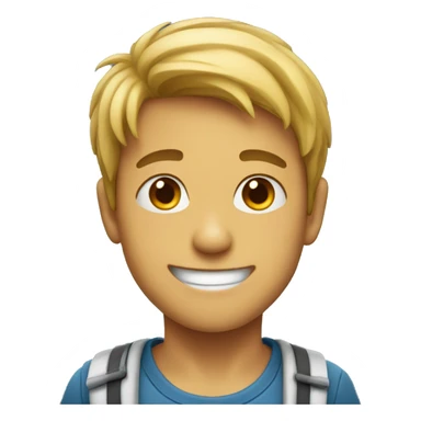 boys wearing smiling sticker