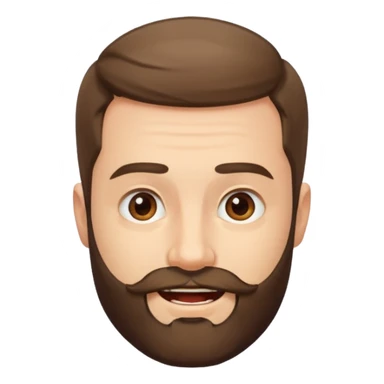 
<emoções>
{{Passar o sentimento de satisfação, de felicidade e leveza}}  
</emoções>

<elementos_visuais>
{{Um homem com barba média, cabelo curto e expressões fortes. De preferencia só um rosto flutuante}}  
</elementos_visuais> sticker