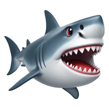 Shark with red teeth sticker