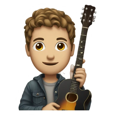 Boy with guitar sticker