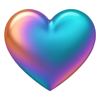 I need a teal, orange , purple, and rose gold Heart emoji  sticker