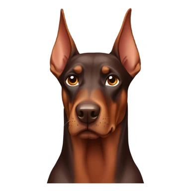 Red Doberman  sticker