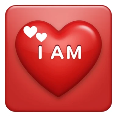 "I am only yours" Words in a heart sticker