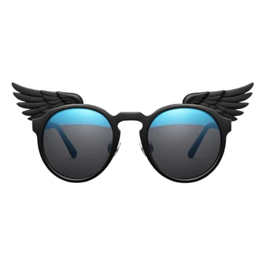 fancy hipster sunglasses with wings sticker