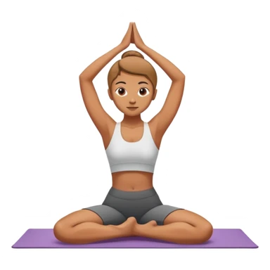 person doing yoga pose sticker