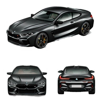 bmw m8 car black colored sticker