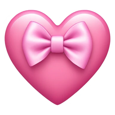 pink heart with light pink bow bow on top right sticker