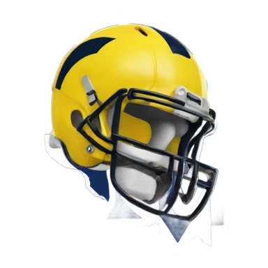 Michigan Wolverine with block M sticker