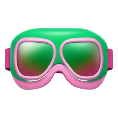 green pink goggle app sticker