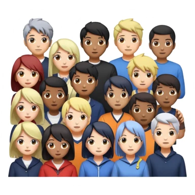 no divisions are like different groups that focus on their different task BUT MAKE IT A DISCORD EMOJI, MAKE IT ANIME sticker