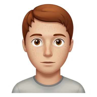 freckled man with straight hair sticker