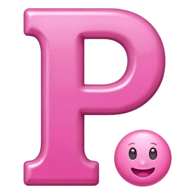 pink letter D emoji sticker