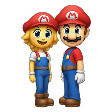 luidji and Mario in love sticker