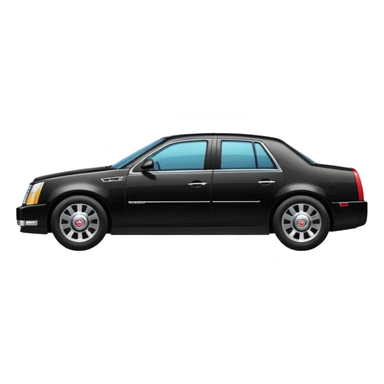 black cadillac in profile sticker