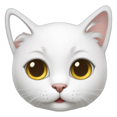 white cat speaking Brazilian sticker