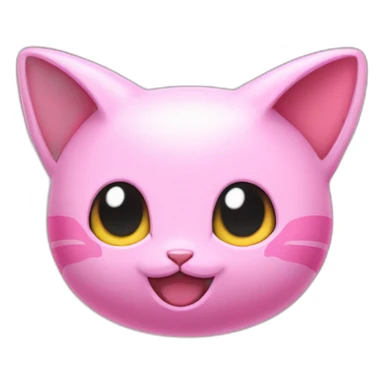 pink mew pokemon levitating sticker