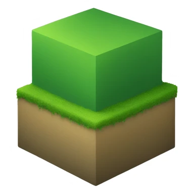 Green plot of land as a cube sticker