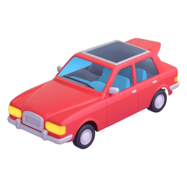 car with partially open sunroof, light beaming inside sticker