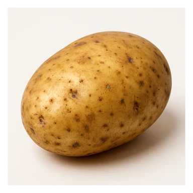 realistic potato with skin on white background sticker