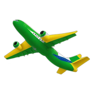 Brazil-flag paint airplane sticker
