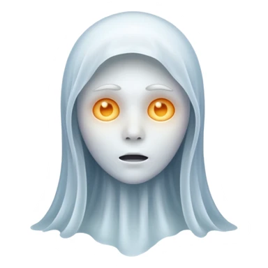 realistic ghost without a face sticker