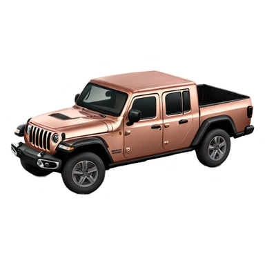 Realistic rose gold Jeep Gladiator truck. sticker
