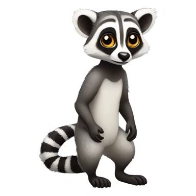 Lemur-Raccoon-hybrid full body sticker