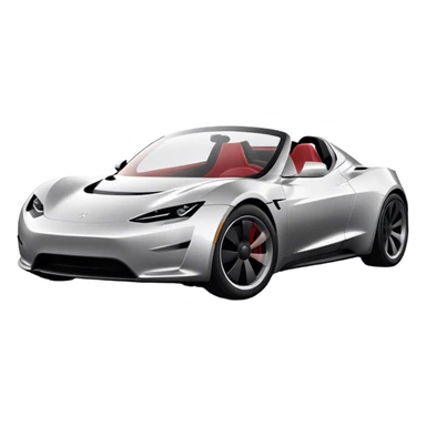 Tesla Roadster - Tesla (Model Year: 2020) (Iconic colour: Silver) sticker