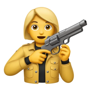 Emoji con arma sticker