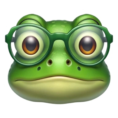 Rana con lentes  sticker