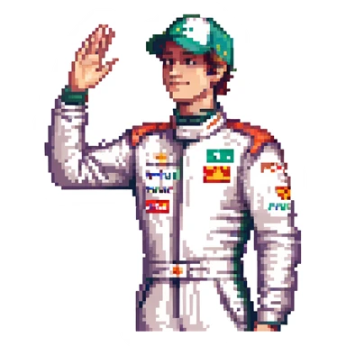 formula one driver profile image waving hand sticker