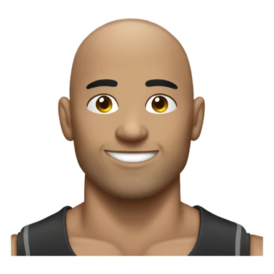 Ball guy with the rock tattoo on his bald head sticker