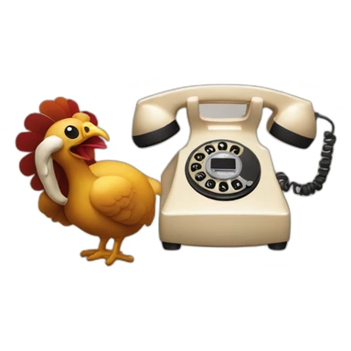 Imagine a turkey having a conversation with a vintage rotary phone—infuse creativity into this unexpected encounter! sticker