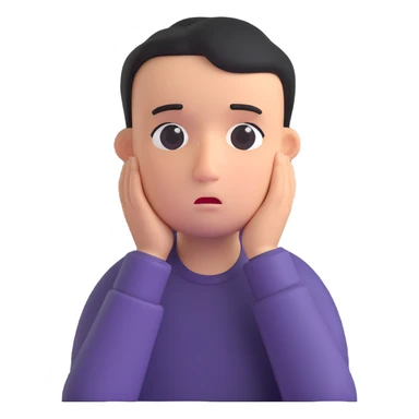 Sad person with a downcast expression sticker