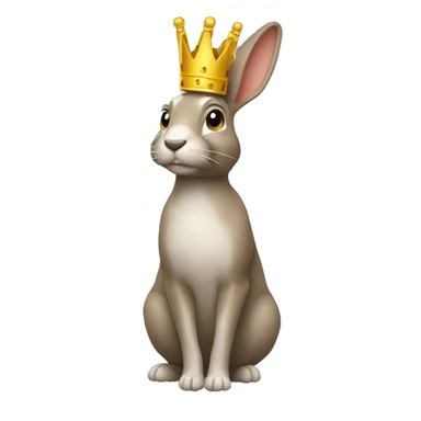 Conejo con corona sticker